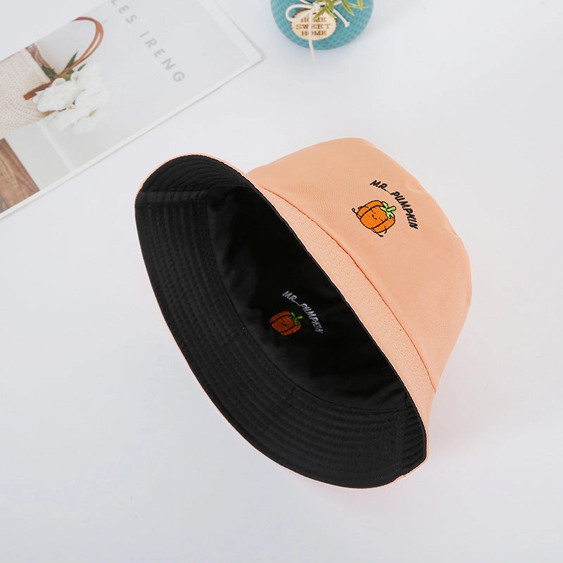 Wholesale Vegetable Embroidery Polyester Sunshade Bucket Hat