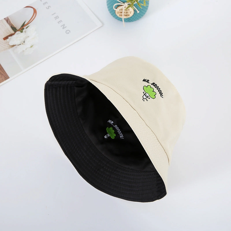Wholesale Vegetable Embroidery Polyester Sunshade Bucket Hat