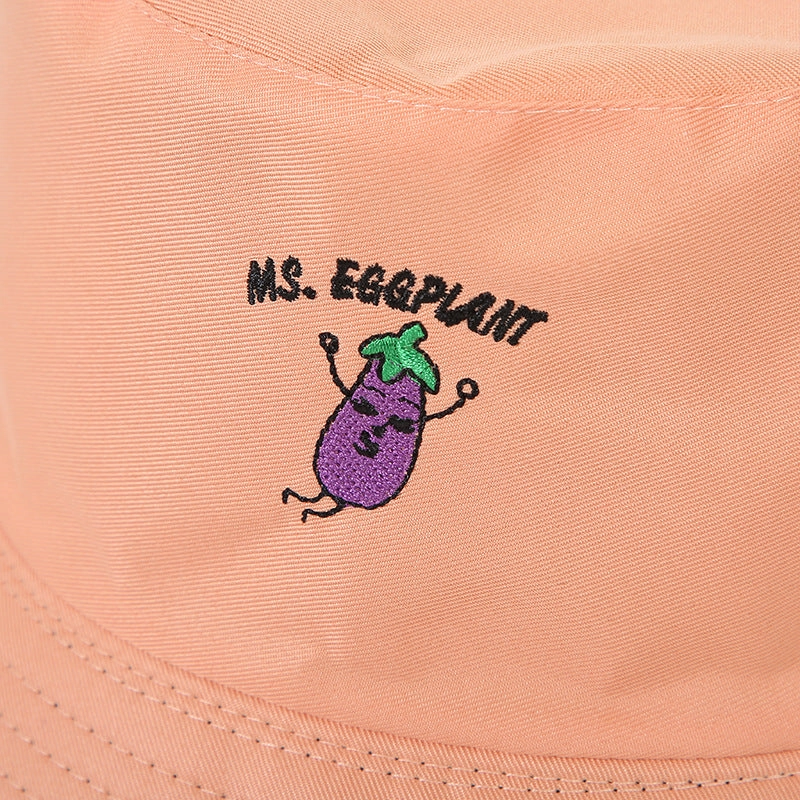 Wholesale Vegetable Embroidery Polyester Sunshade Bucket Hat