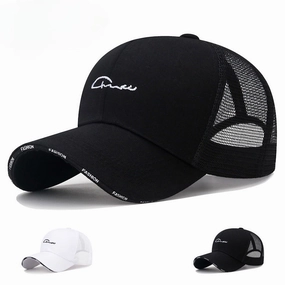 Wholesale Versatile Sun Visor Black and White Casual Baseball Cap