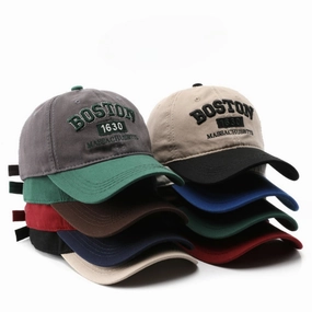 Wholesale Vintage Color Block Letter Embroidery Outdoor Cap