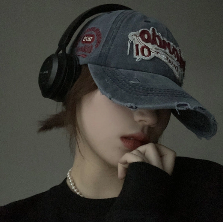 Wholesale Vintage Distressed Washed Ripped Denim Baseball Cap