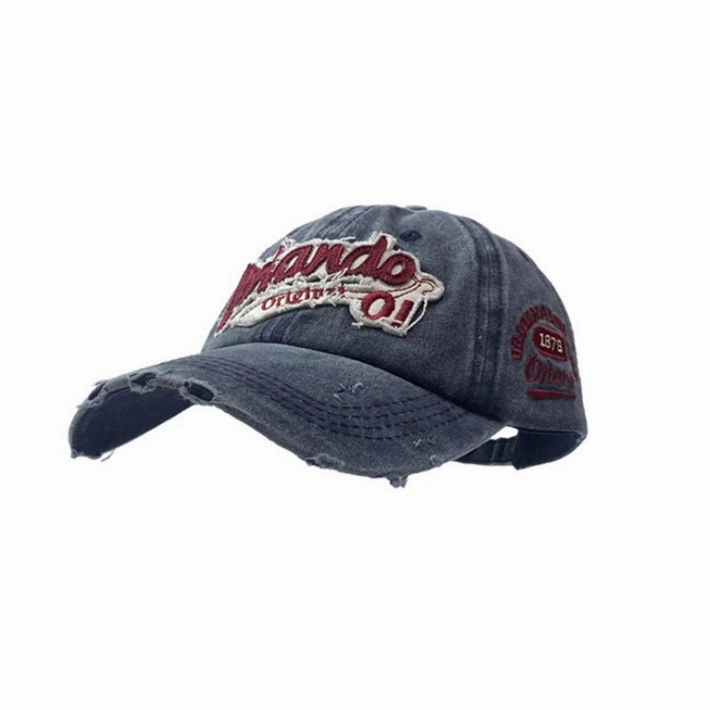 Wholesale Vintage Distressed Washed Ripped Denim Baseball Cap