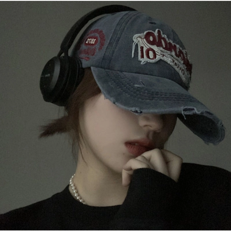 Wholesale Vintage Distressed Washed Ripped Denim Baseball Cap