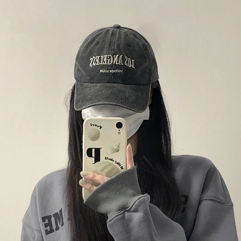 Wholesale Vintage Grey Baseball Hat All-Match Face Showable Small Cap