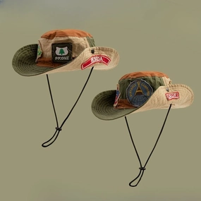 Wholesale Vintage Patches Western Cowboy Street Bucket Hat