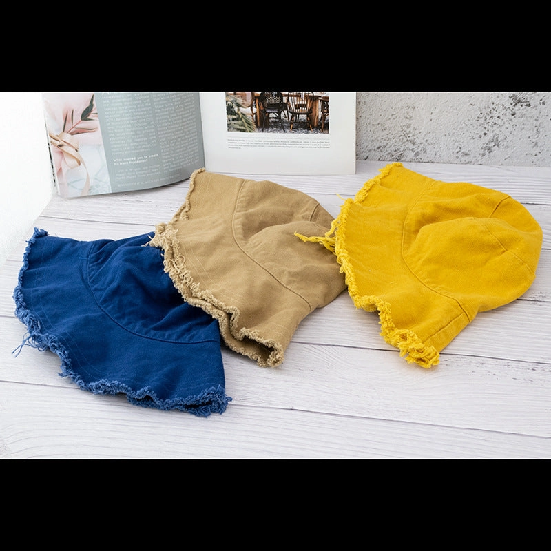 Wholesale Vintage Raw Edge Sunshade Bucket Hat
