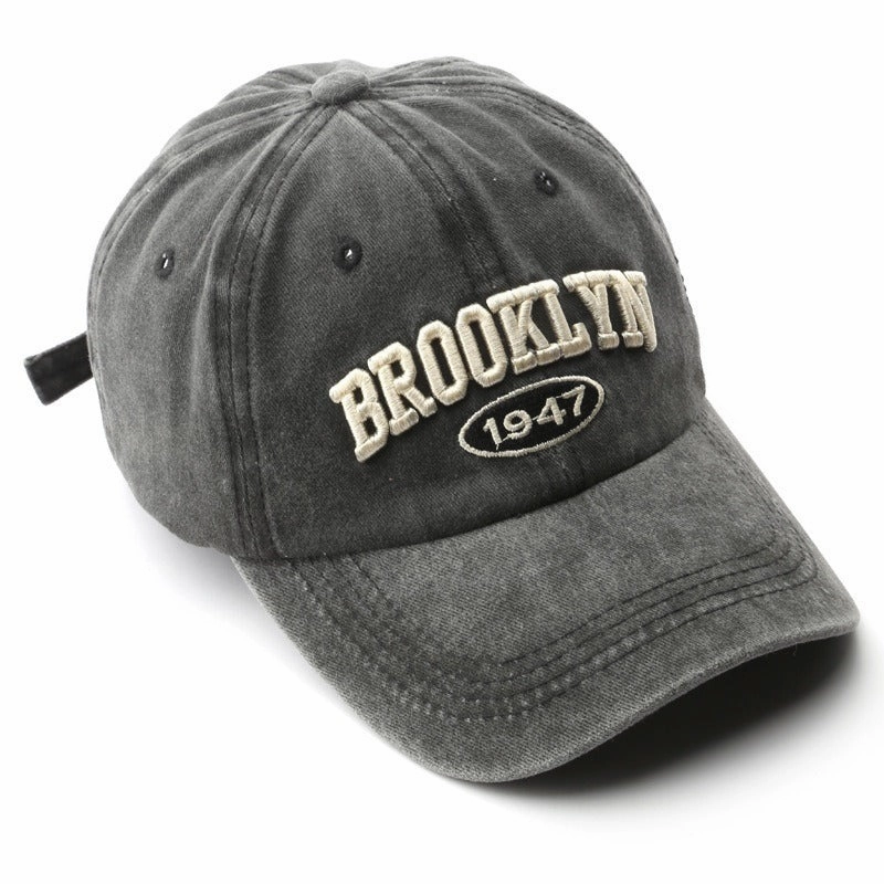 Wholesale Vintage Washed Denim Baseball Cap Sun Visor 1947 Fashion Baseball Cap