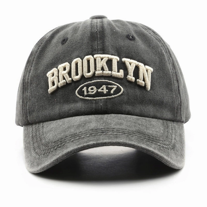 Wholesale Vintage Washed Denim Baseball Cap Sun Visor 1947 Fashion Baseball Cap