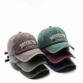 Wholesale Vintage Washed Denim Baseball Cap Sun Visor 1947 Fashion Baseball Cap