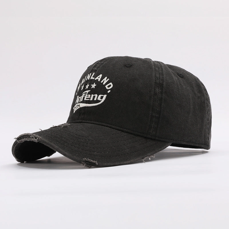 Wholesale Vintage Washed Embroidered Large Toe Circumference Cotton Soft-capped Baseball Cap