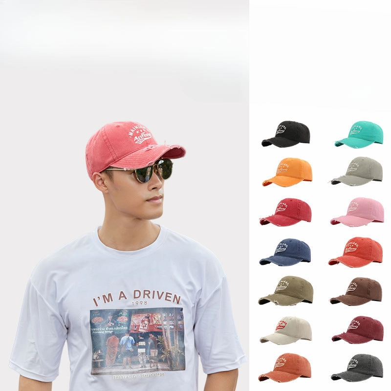 Wholesale Vintage Washed Embroidered Large Toe Circumference Cotton Soft-capped Baseball Cap