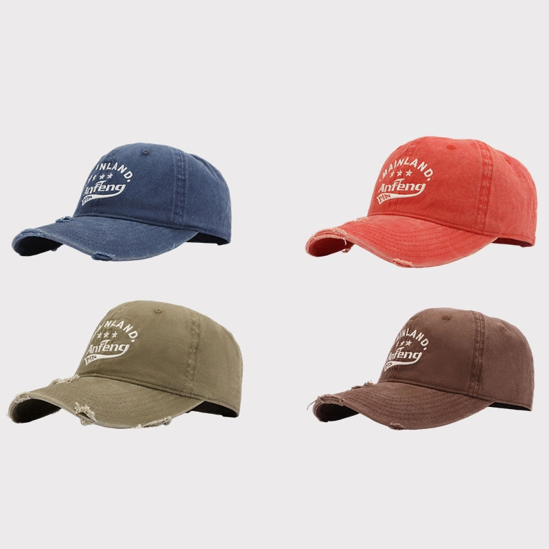 Wholesale Vintage Washed Embroidered Large Toe Circumference Cotton Soft-capped Baseball Cap
