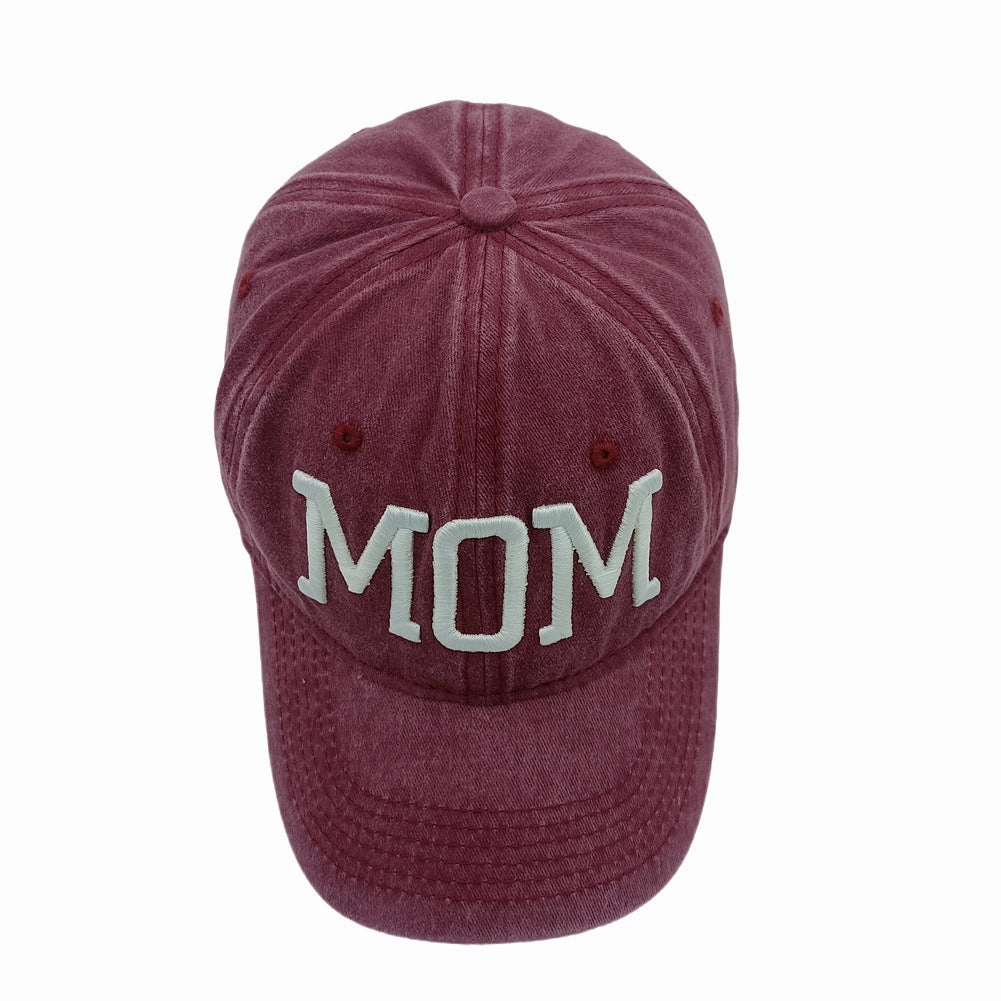 Wholesale Washed Cotton DAD MOM 3D Embroidered Baseball Cap