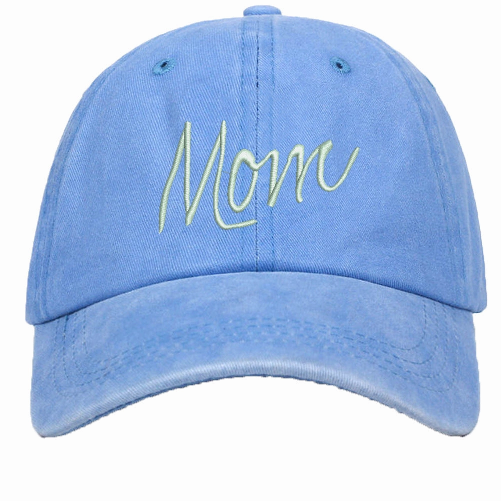 Wholesale Washed Cotton DAD MOM 3D Embroidered Baseball Cap