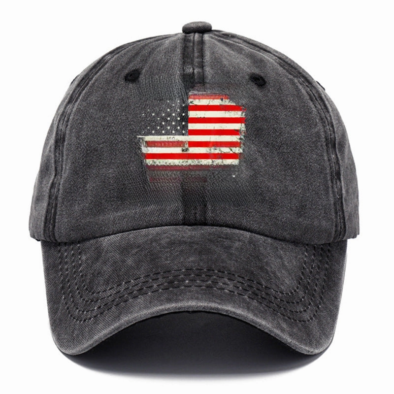 Wholesale Washed Cotton Printed Dad Hat Retro Baseball Cap