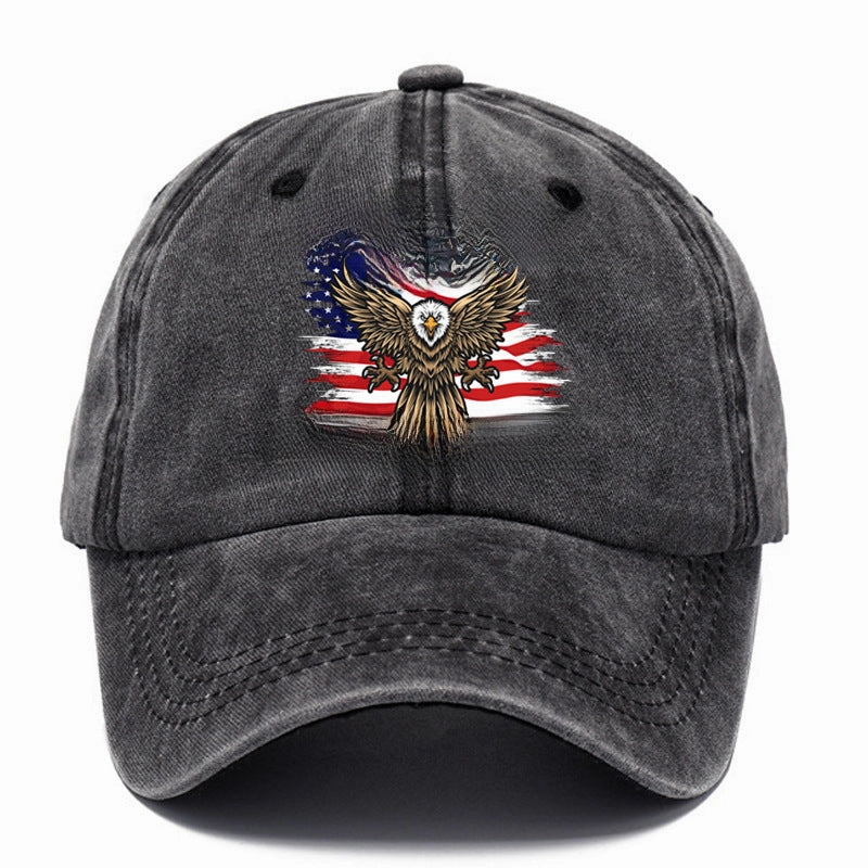 Wholesale Washed Cotton Printed Dad Hat Retro Baseball Cap