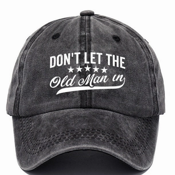 Wholesale Washed Cotton Printed Distressed Vintage Soft Top Baseball Cap