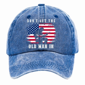 Wholesale Washed Cotton Printed Distressed Vintage Soft Top Baseball Cap