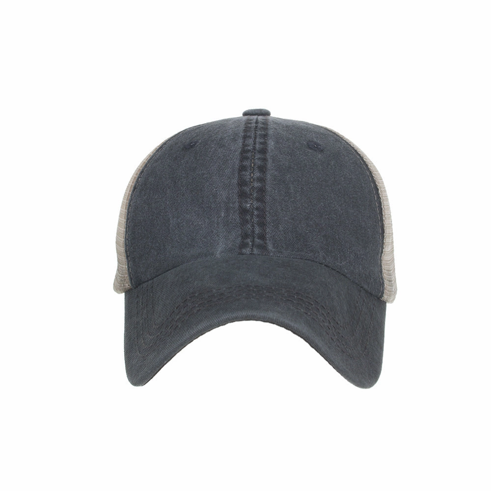 Wholesale Washed Cotton Smooth Mesh Baseball Cap
