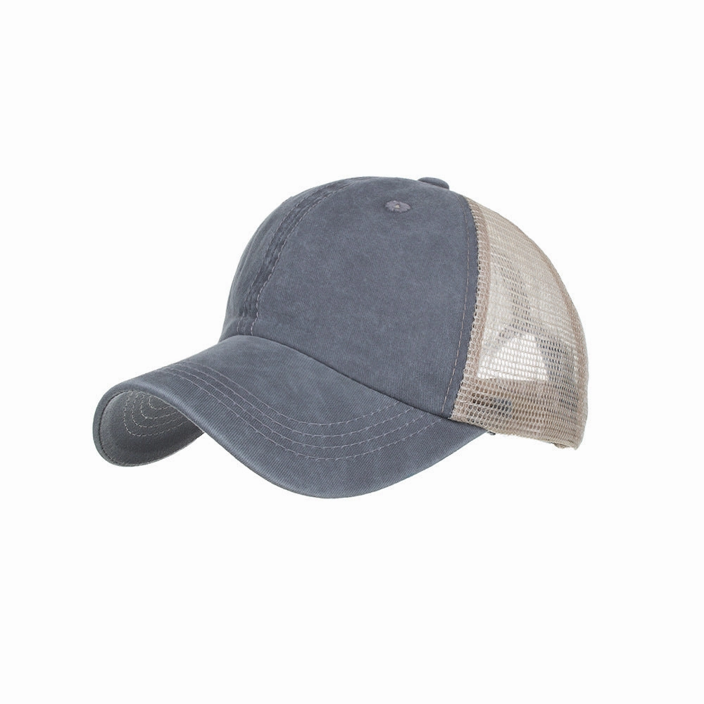Wholesale Washed Cotton Smooth Mesh Baseball Cap