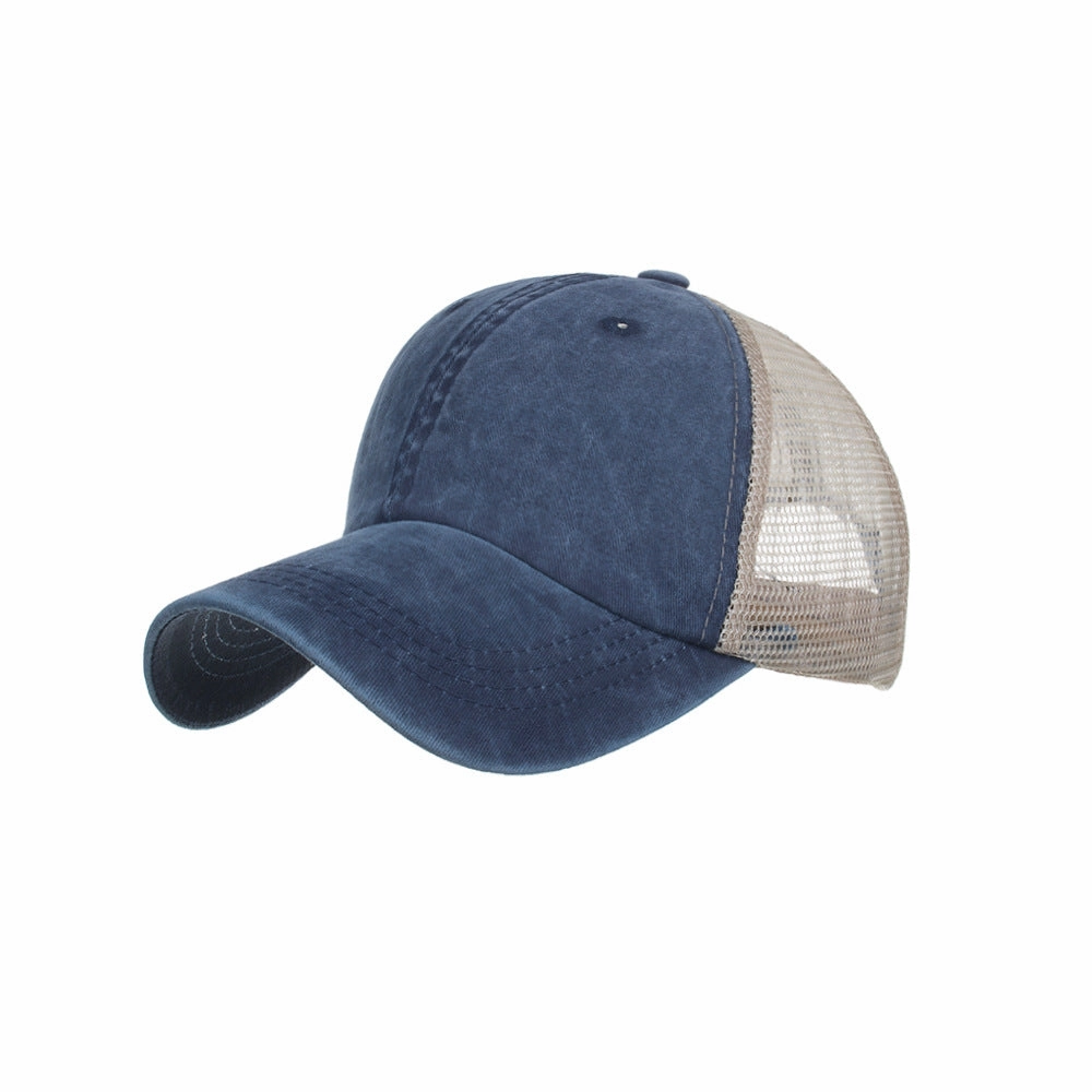 Wholesale Washed Cotton Smooth Mesh Baseball Cap