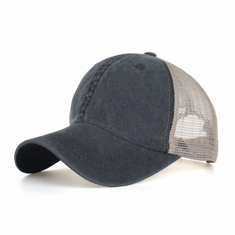 Wholesale Washed Cotton Smooth Mesh Baseball Cap