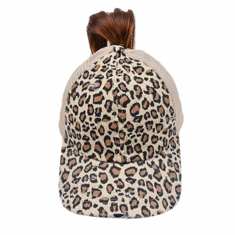 Wholesale Washed Cross Ponytail Fashionable Outdoor Sun Shading Duckbill Hat