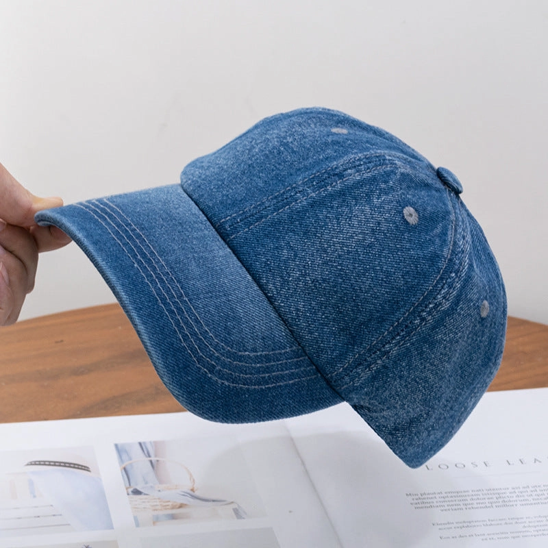 Wholesale Washed Denim Dark Blue Outdoor Sun Visor Baseball Cap