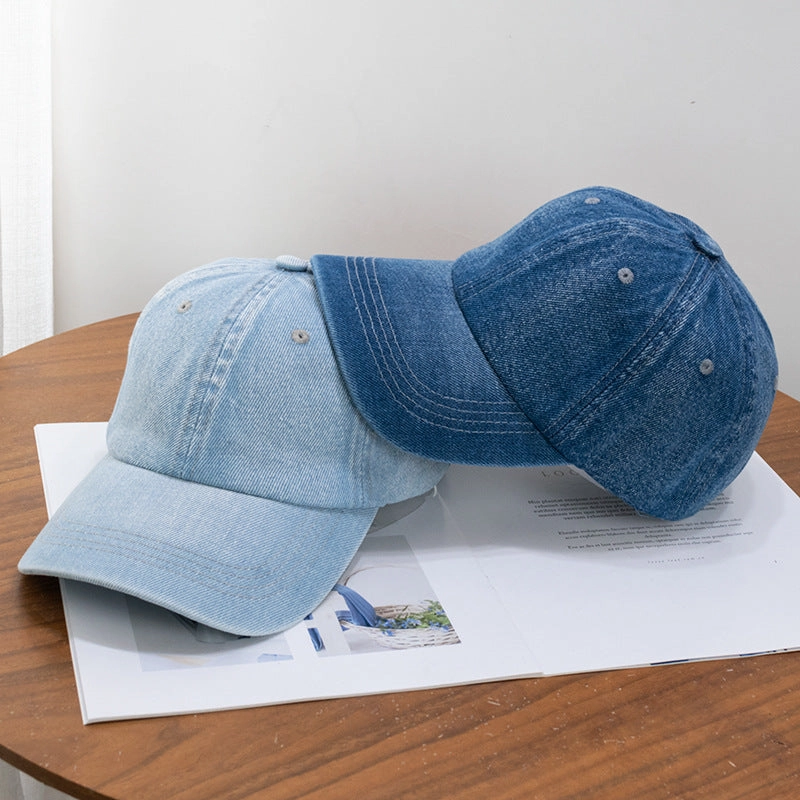 Wholesale Washed Denim Dark Blue Outdoor Sun Visor Baseball Cap