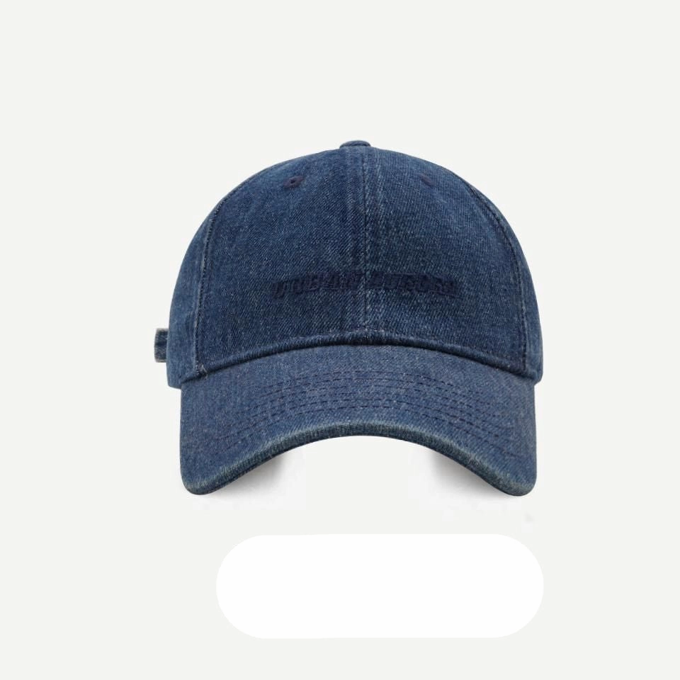 Wholesale washed denim peaked cap embroidered letters sun protection casual baseball cap