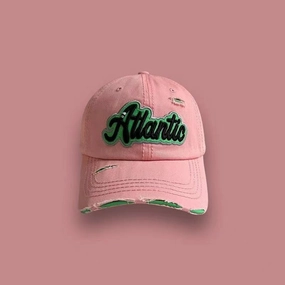 Wholesale Washed denim ripped baseball cap for women summer all-match street letter embroidered cap
