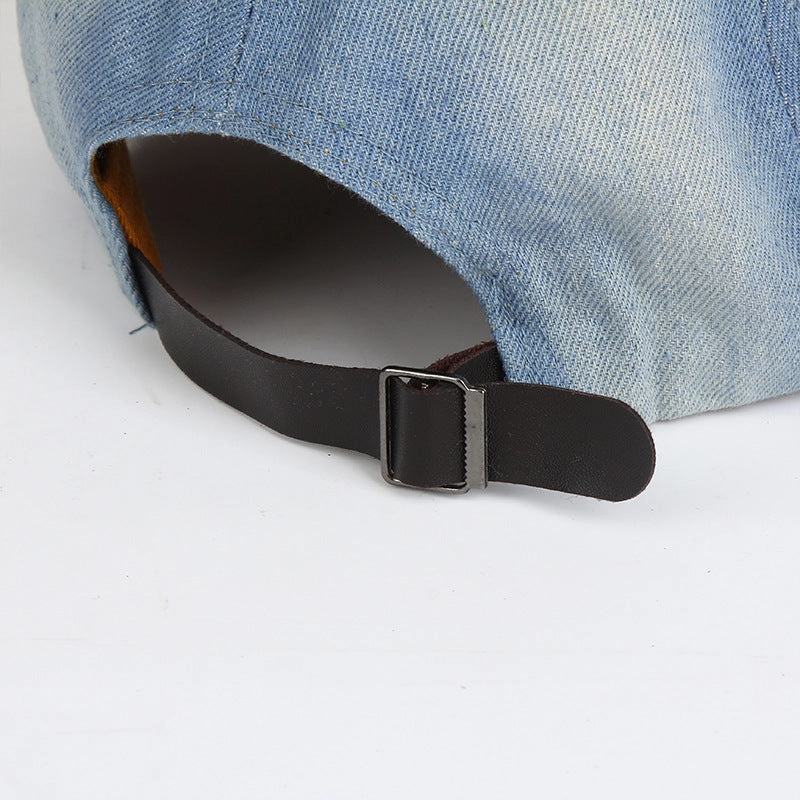 Wholesale Washed denim sports sun protection visor dome cap