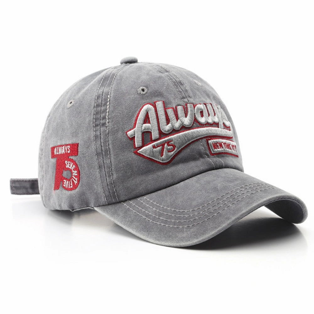 Wholesale Washed Distressed Letter Visor Baseball Cap