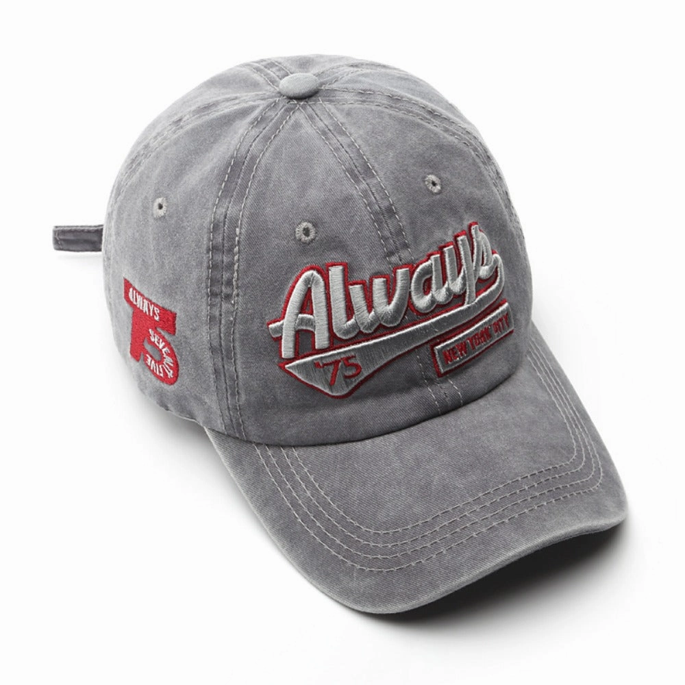 Wholesale Washed Distressed Letter Visor Baseball Cap