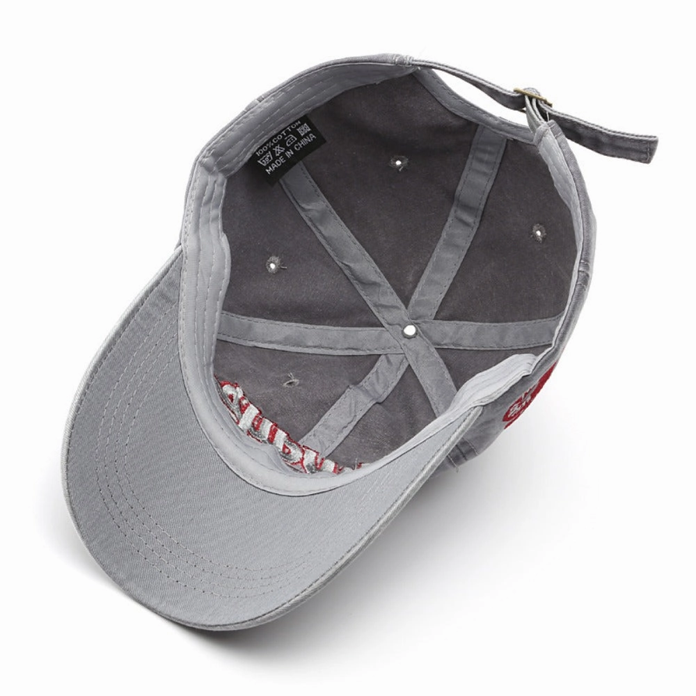 Wholesale Washed Distressed Letter Visor Baseball Cap