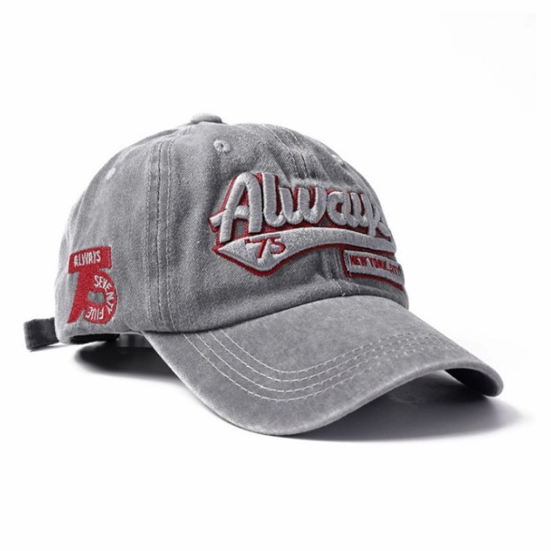 Wholesale Washed Distressed Letters Embroidered Outdoor Baseball Cap