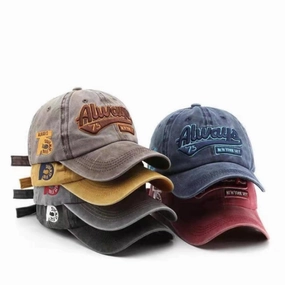 Wholesale Washed Distressed Letters Embroidered Outdoor Baseball Cap