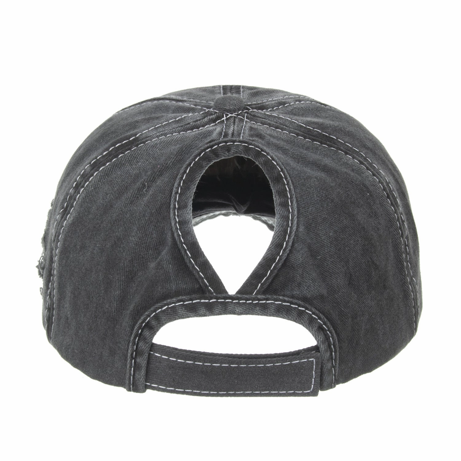 Wholesale Washed five-pointed star ponytail baseball cap