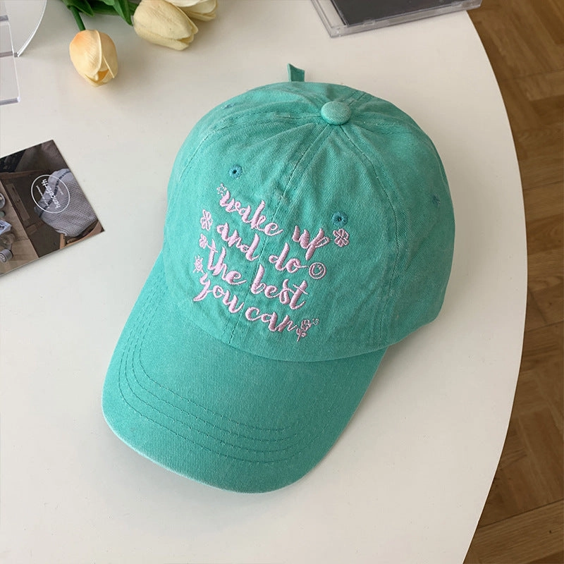 Wholesale Washed Letter Embroidery Vintage Distressed Baseball Cap