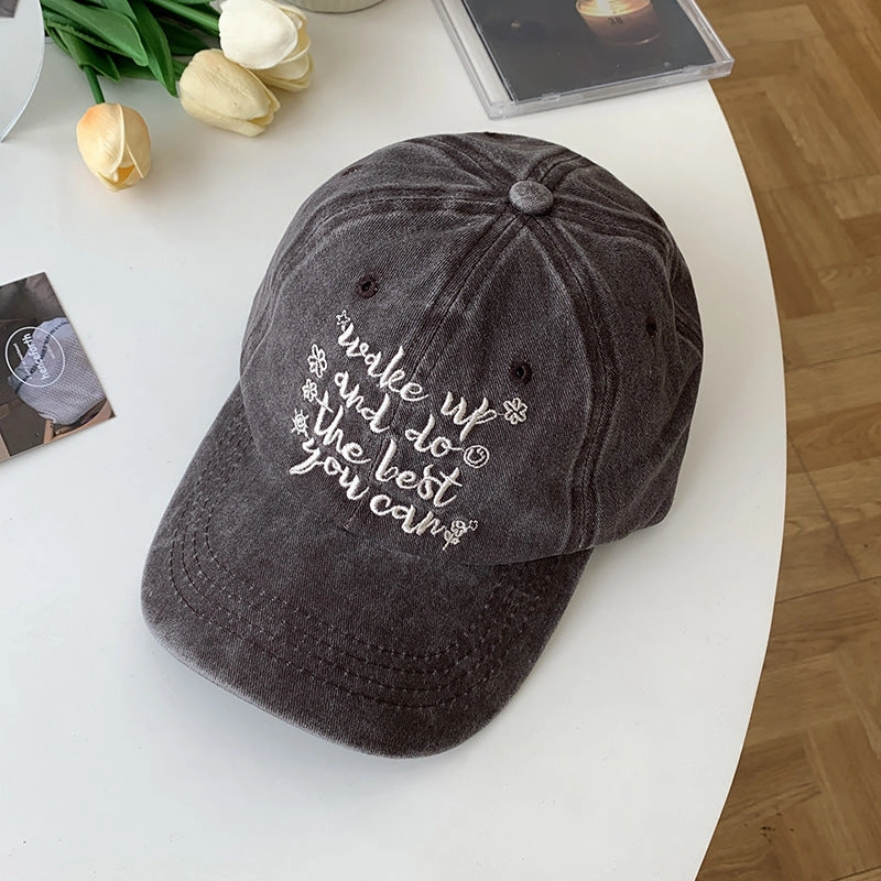 Wholesale Washed Letter Embroidery Vintage Distressed Baseball Cap