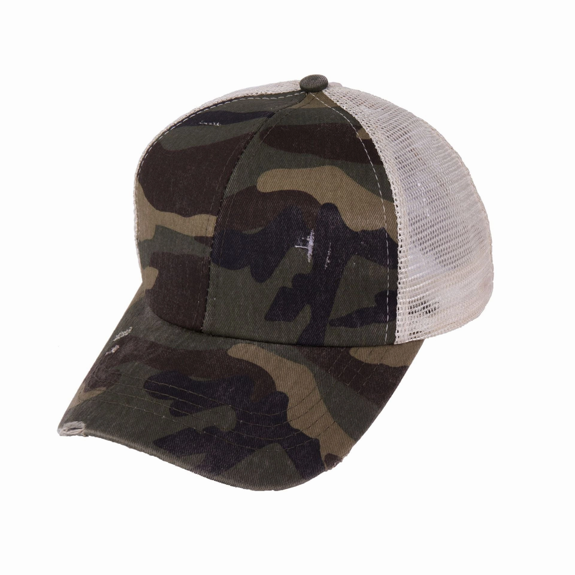 Wholesale Washed Ponytail Baseball Cap