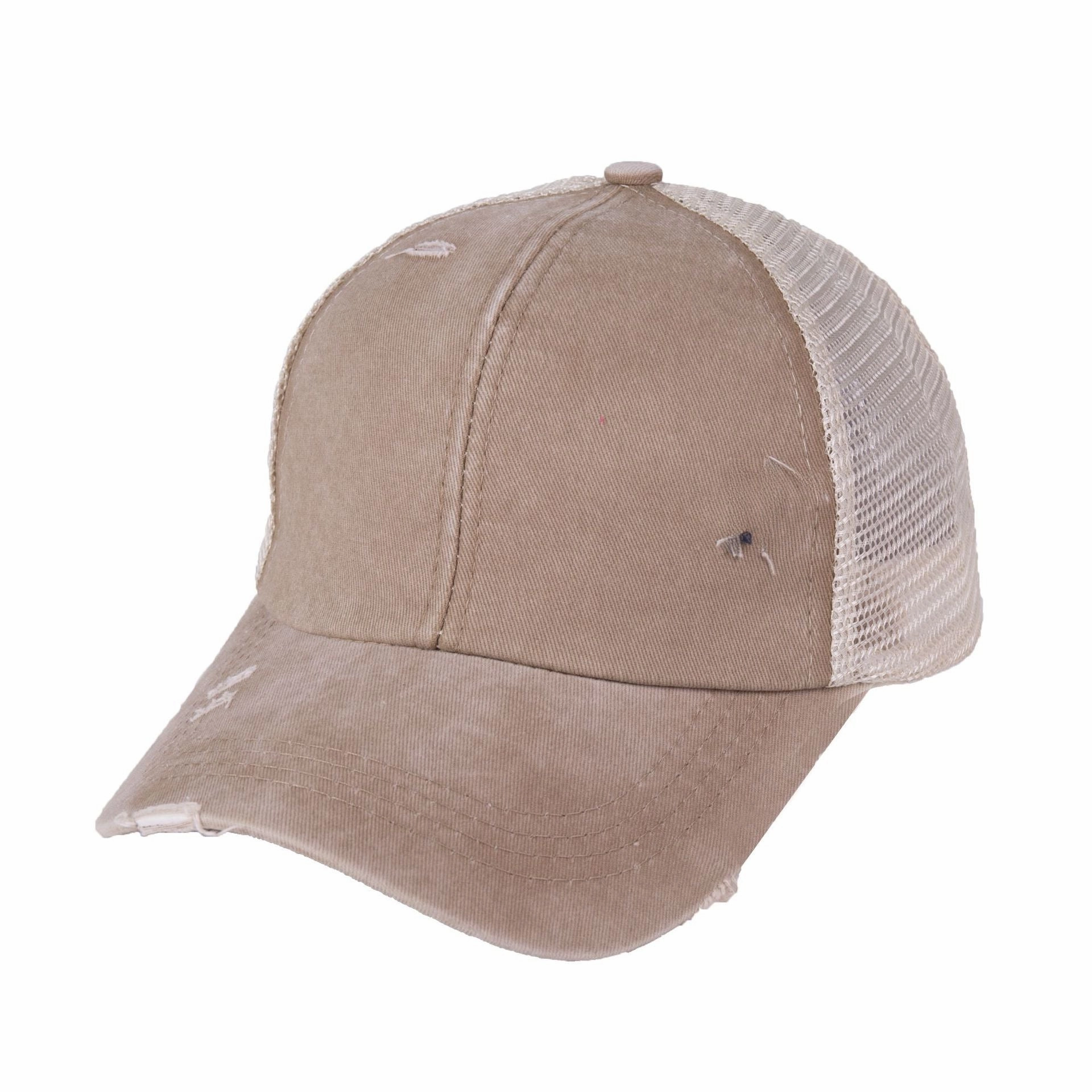 Wholesale Washed Ponytail Baseball Cap