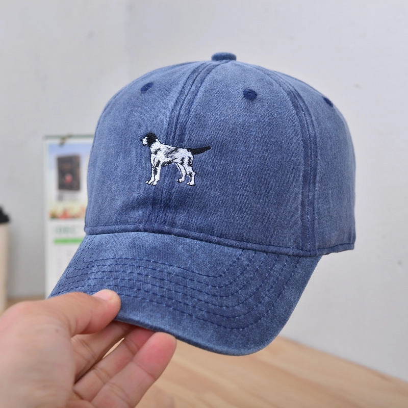Wholesale Washed Solid Color Puppy Retro Distressed Baseball Cap
