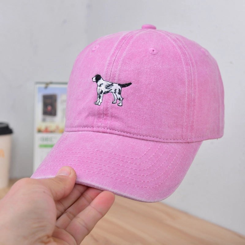 Wholesale Washed Solid Color Puppy Retro Distressed Baseball Cap
