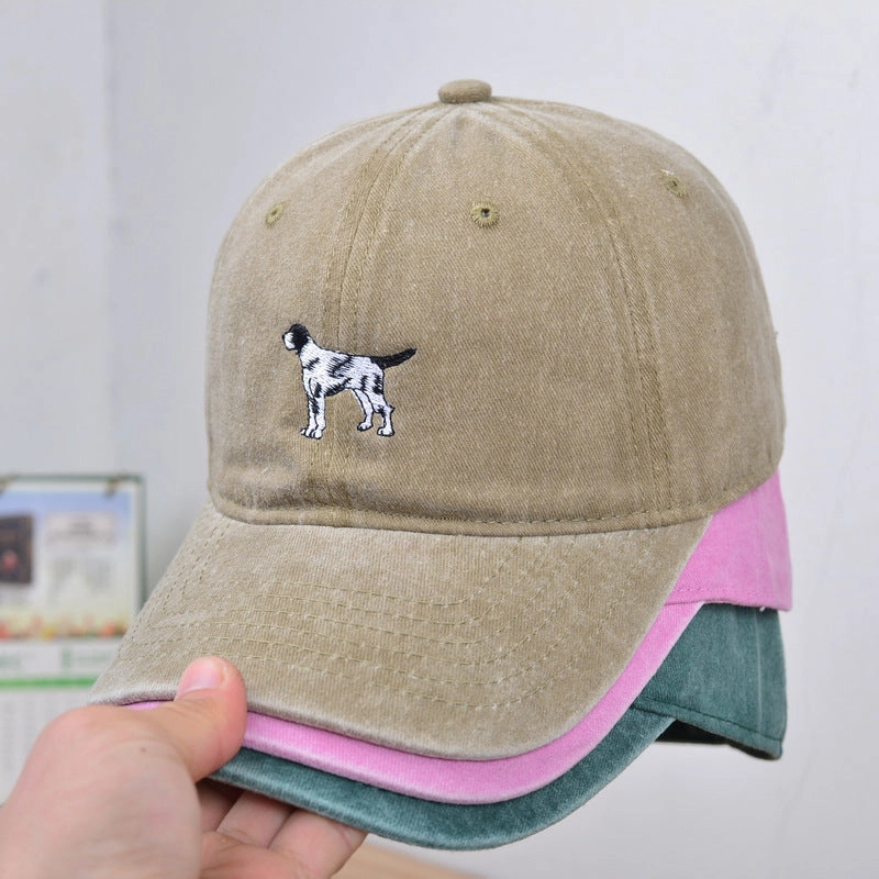 Wholesale Washed Solid Color Puppy Retro Distressed Baseball Cap