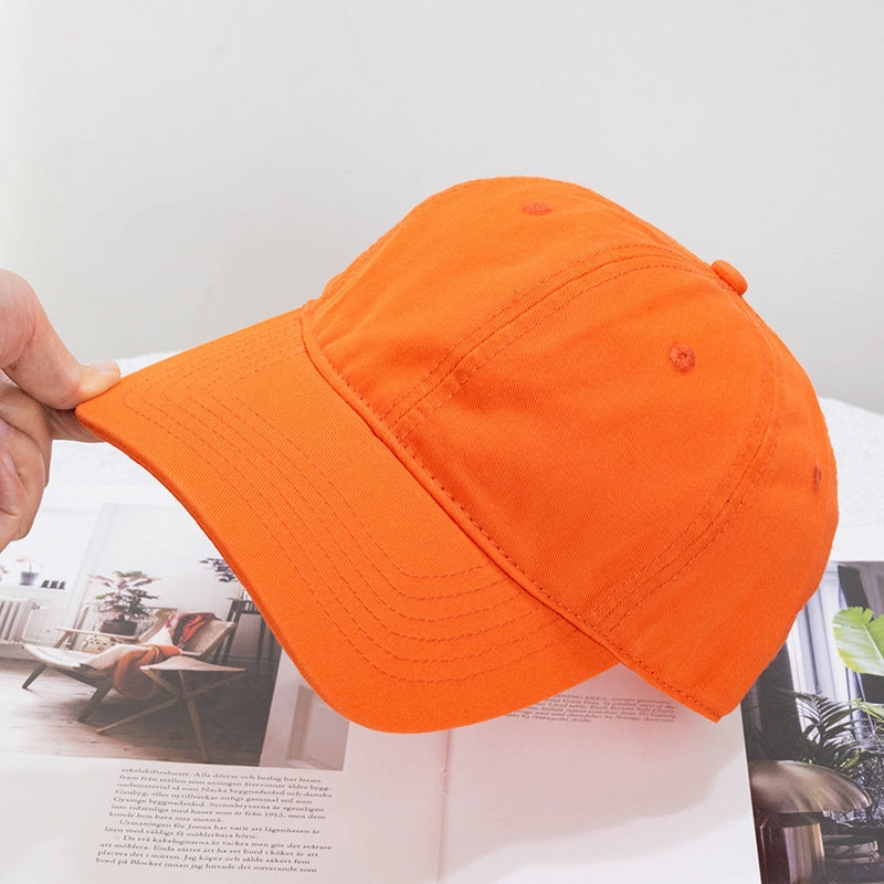 Wholesale Washed Solid Color Soft Top Versatile Curved Brim Baseball Cap