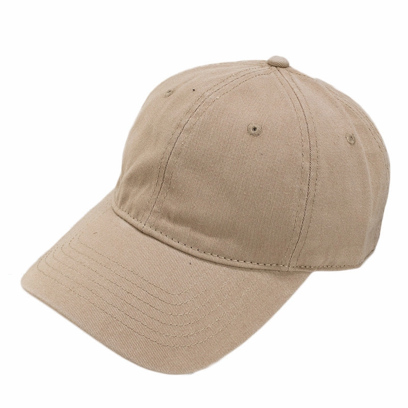 Wholesale Washed Solid Color Soft Top Versatile Curved Brim Baseball Cap