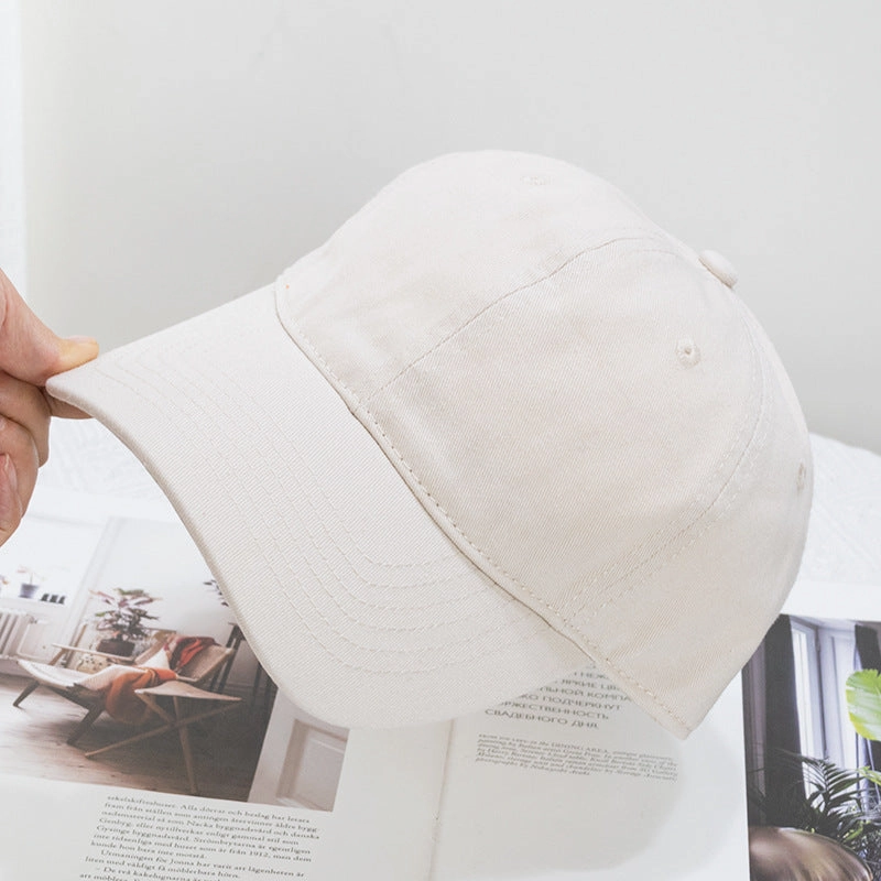 Wholesale Washed Solid Color Soft Top Versatile Curved Brim Baseball Cap