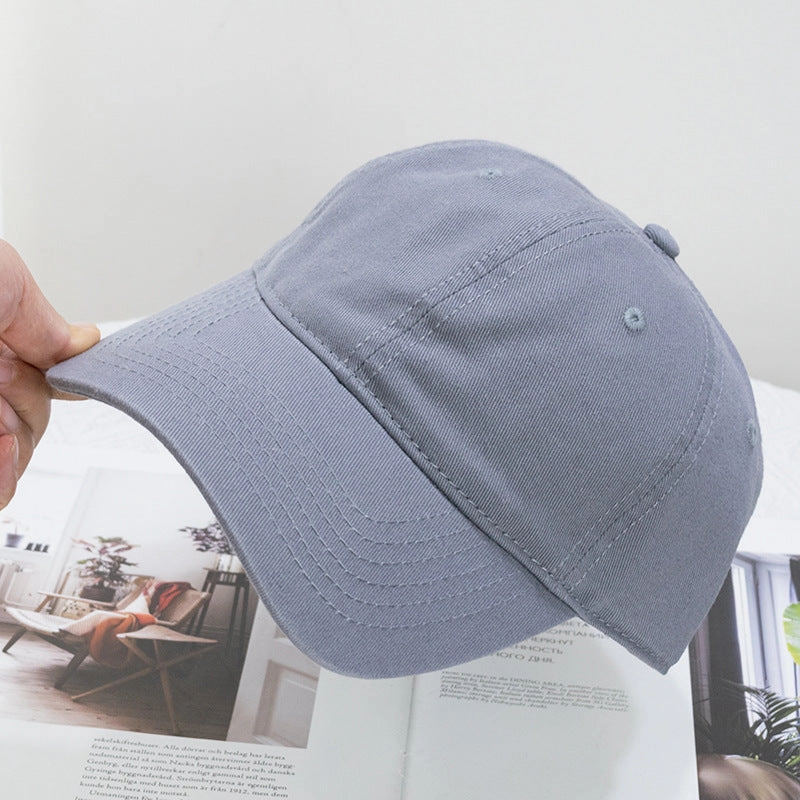 Wholesale Washed Solid Color Soft Top Versatile Curved Brim Baseball Cap